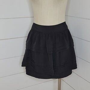 KIMICHI BLUE size 10 black tiered mini skirt urban outfitters